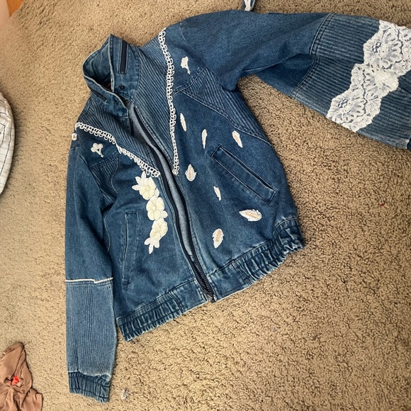 Sergio Valente Size Large denim bomber jacket - Picture 1 of 6